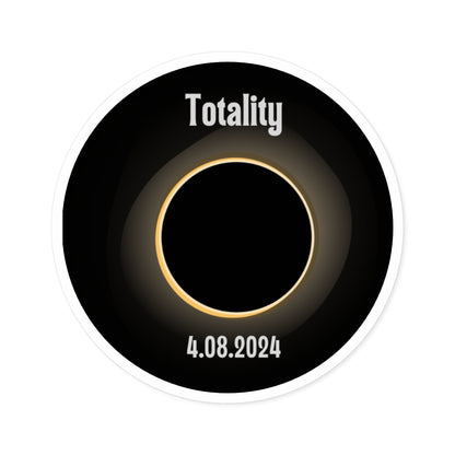 Solar Eclipse, Totality 4.08.2024, Round Sticker, Indoor\Outdoor