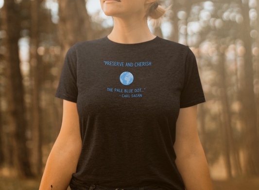 Preserve and Cherish Pale Blue Dot, Carl Sagan Quote T-shirt, Bella+Canvas