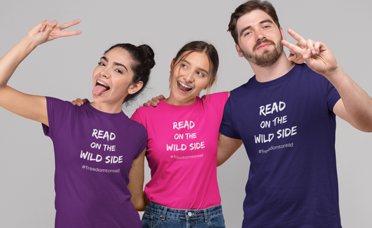 Read on the Wild Side, #freedomtoread T-Shirt, for librarians, teachers, readers