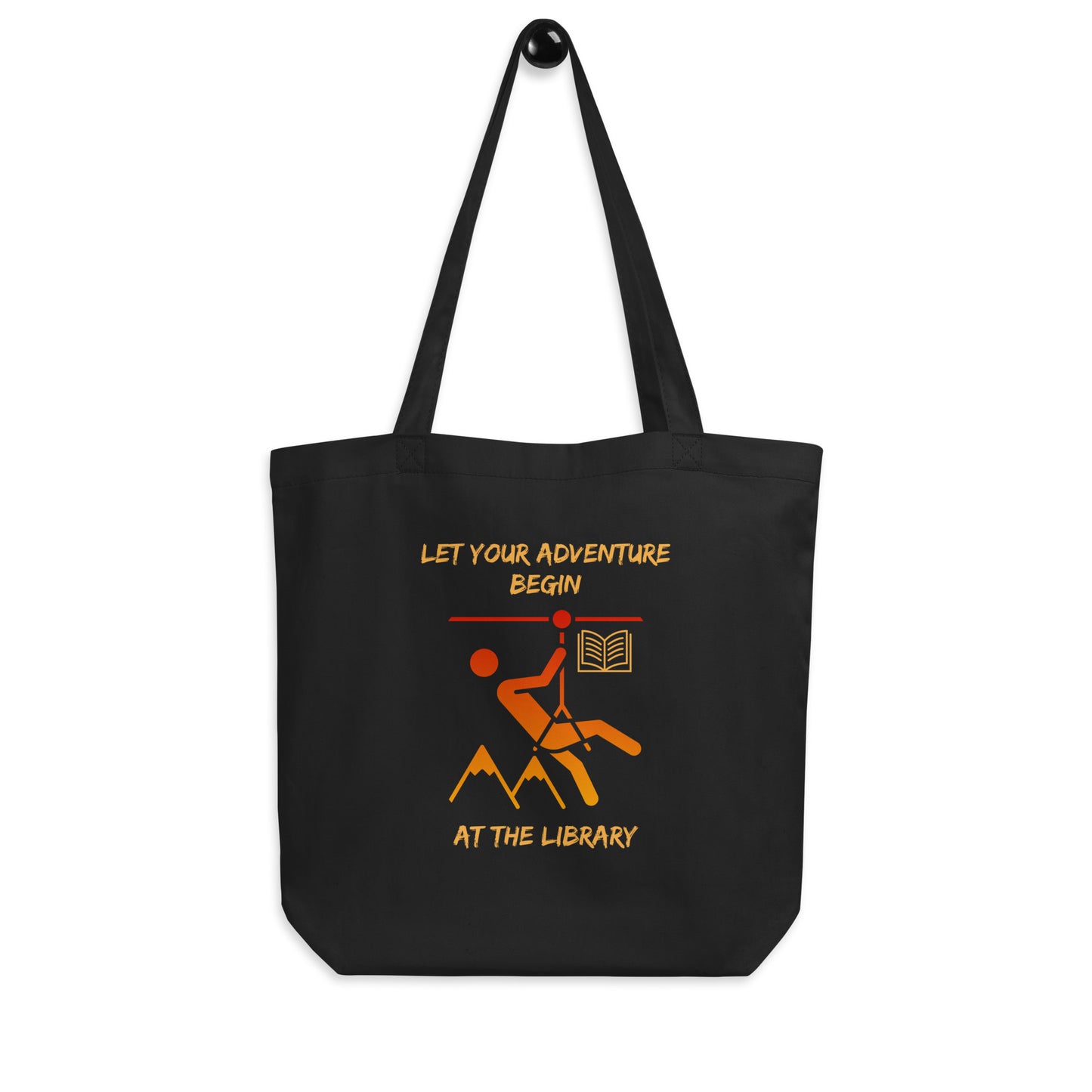 Library Summer Reading Adventure Eco Tote Bag, Ziplining with Book