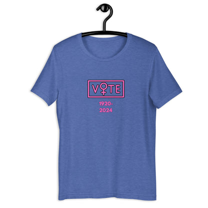 Women Vote, 1920-2024, Unisex t-shirt