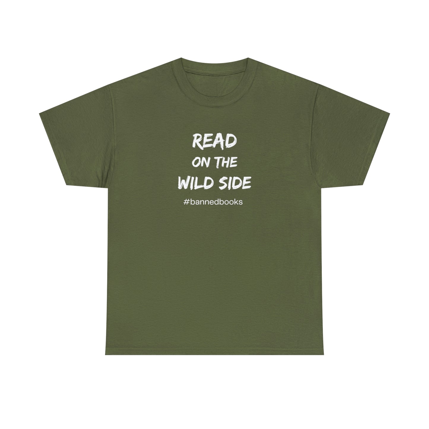 Read on Wild Side Gildan Unisex Heavy Cotton T-shirt, #bannedbooks